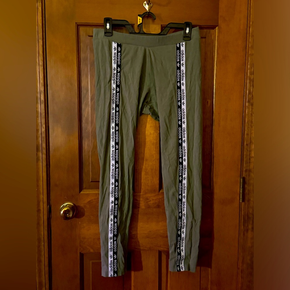 Olive green Adidas leggings